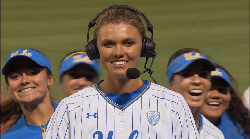 Paige Halstead on supporting UCLA softball pitchers behind the plate: &apos...